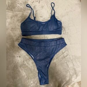 Shimmering Blue Bikini Set